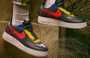 Nike Air Force 1 Black History Month Multicolour CT5534-001 on foot 01