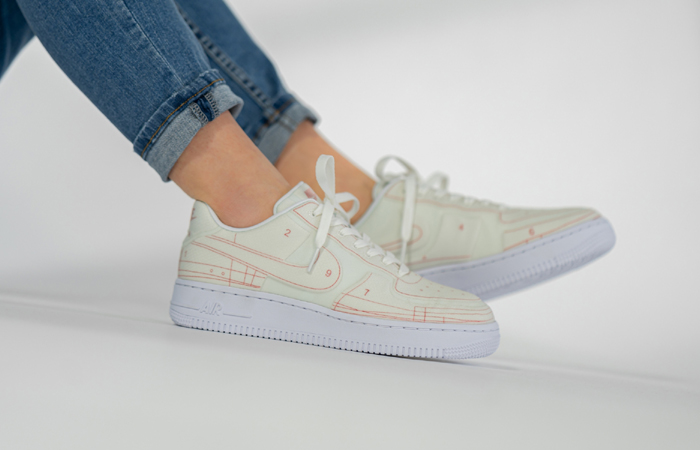 Nike Air Force 1 White University Red CI3445-100 on foot 01