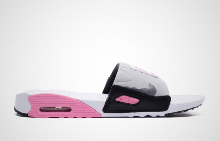 Nike Air Max 90 Slide Grey Pink BQ4635-100 06
