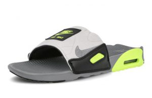 Nike Air Max 90 Slide Grey Yellow BQ4635-001 05