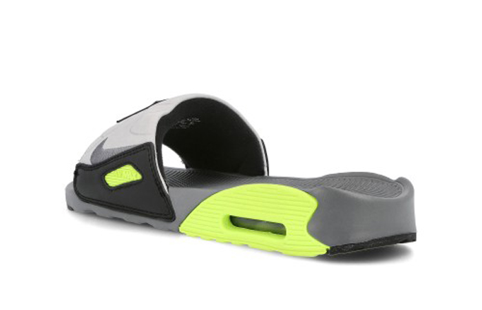 Nike Air Max 90 Slide Grey Yellow BQ4635-001 08