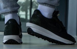 sacai Nike LDWaffle Core Black BV0073-002 on foot 03