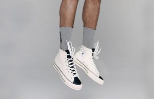 Fear of God Converse Chuck 70 Hi Off White 167955C on foot 01