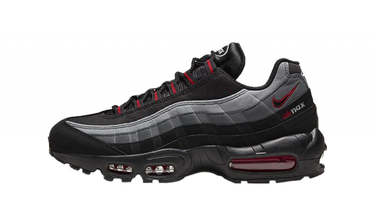 air max 95s black and red