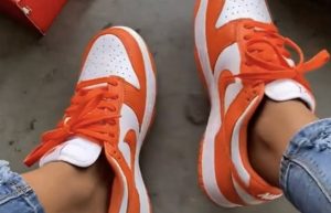 Nike Dunk Low Orange Blaze 'Syracuse' CU1726-101 on foot 02