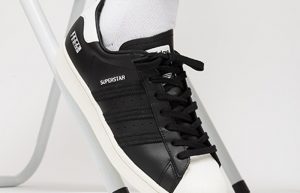 adidas Superstar Black Leather FV2809 on foot 02