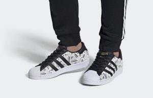 adidas Superstar Printed Whole Body White FV2819 on foot 01