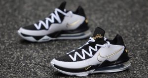 A Detailed Look At The Nike LeBron 17 Low Metallic Black Gold 01