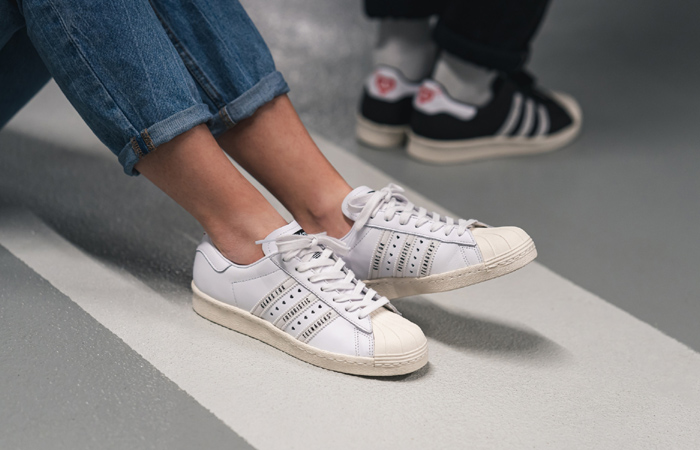 Human Made adidas Superstar Cloud White FY0730 on foot 02