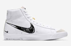 Nike Blazer Mid 77 Black Sketch White CW7580-101 03