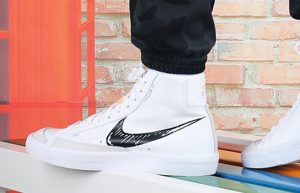 Nike Blazer Mid 77 Black Sketch White CW7580-101 on foot 01