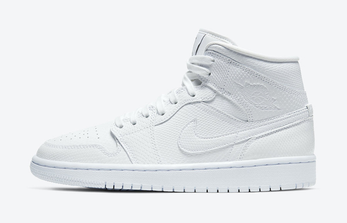 Official Look At The Air Jordan 1 Mid "White Snakeskin"
