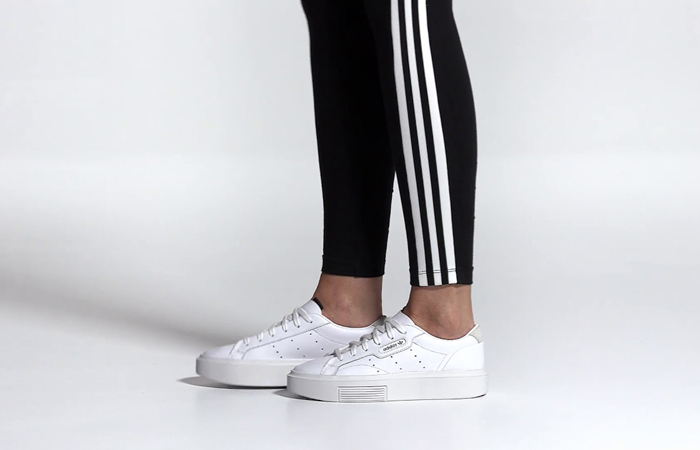 adidas Sleek Super Shoe Lucid White EF8858 on foot 02