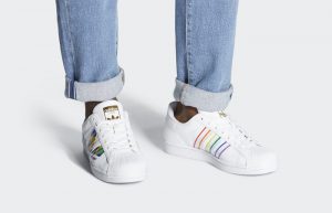 adidas Superstar Pride White Multi FY9022 on foot 01