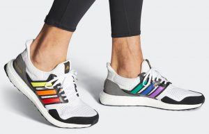 adidas Ultra Boost S&L Pride Black White FY5347 on foot 01