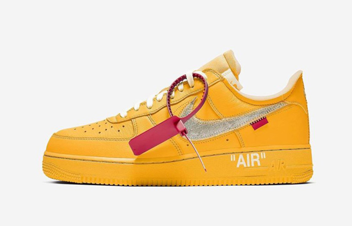 First Look At The Off-White Nike Air Force 1 "University Gold"