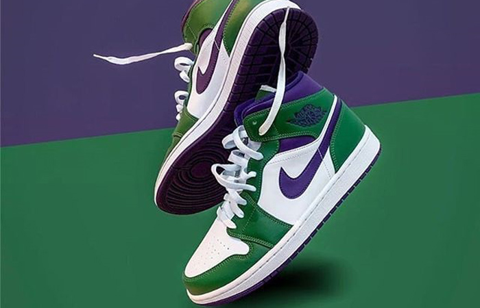 green purple jordan 1 mid