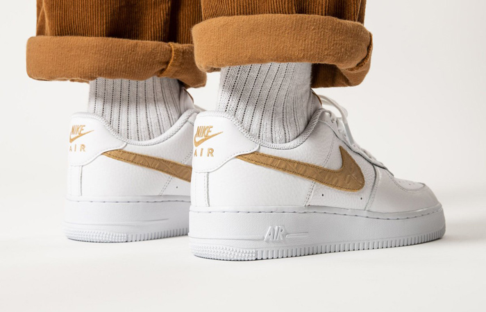 Nike Air Force 1 LV8 White Nut Brown CW7567-101 on foot 03