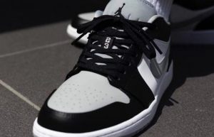 Nike Air Jordan 1 Low Smoke Grey 553558-039 on foot 02