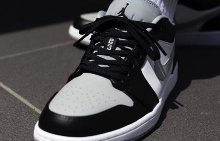 Nike Air Jordan 1 Low Smoke Grey 553558-039 on foot 02