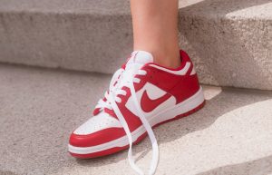 Nike Dunk Low SP White University Red CU1727-100 on foot 01