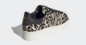 Official Look At The adidas Superstar Bold Animal Print Beige 03