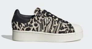 Official Look At The adidas Superstar Bold Animal Print Beige