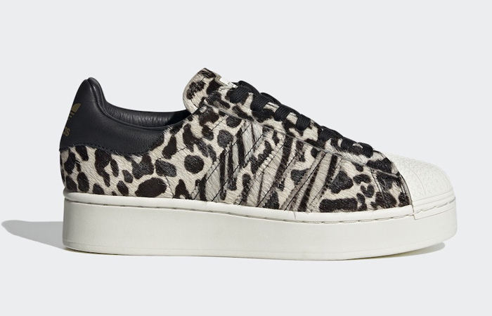 Official Look At The adidas Superstar Bold Animal Print Beige