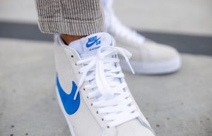 Nike SB Zoom Blazer Mid White Royal Blue 864349-104 on foot 02