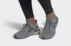 adidas Performance Ultra Boost 20 Grey Black EG0705 on foot 01
