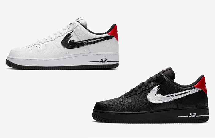 Here Are The Official Images Of Nike Air Force 1 Low Brushstroke Swoosh Pack