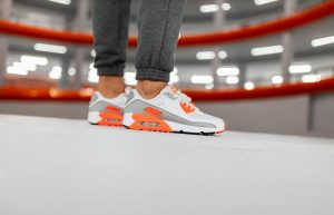 Nike Air Max 90 Orange Grey CT4352-103 on foot 01