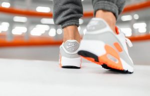 Nike Air Max 90 Orange Grey CT4352-103 on foot 03