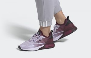 adidas ZX 2K Boost Purple Tint FV8631 on foot 01