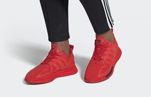 adidas ZX 2K Flux Hi-Res Red FV8478 on foot 01