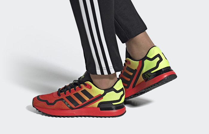 adidas ZX 750 HD Fire Red FV8489 on foot 01