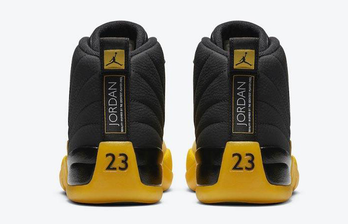 Jordan 12 Retro Black Yellow Toe 130690-070 back
