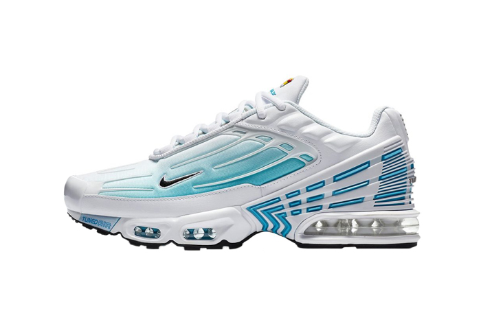 nike tuned 3 white and blue
