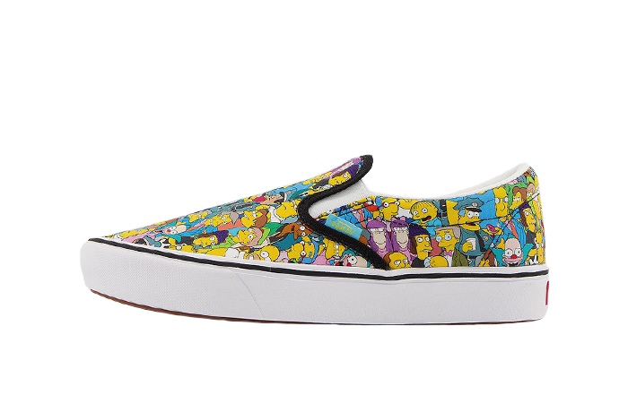 Simpsons Vans Pack Comfycush Slip-On White Multi VN0A3WMD1TJ - Fastsole