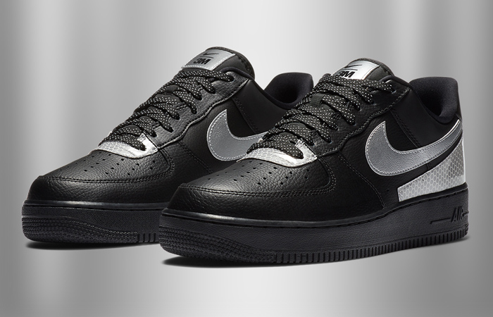 3M And Nike Air Force 1 Low Teamed Up For Another Collaboration In Black And Silver Colourways
