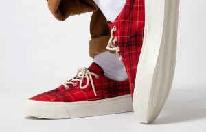 Converse Skidgrip OX Twisted Plaid Red 169219C on foot 02