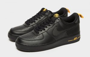 JD Exclusive Nike Air Force 1 07 LV8 Black Yellow 02