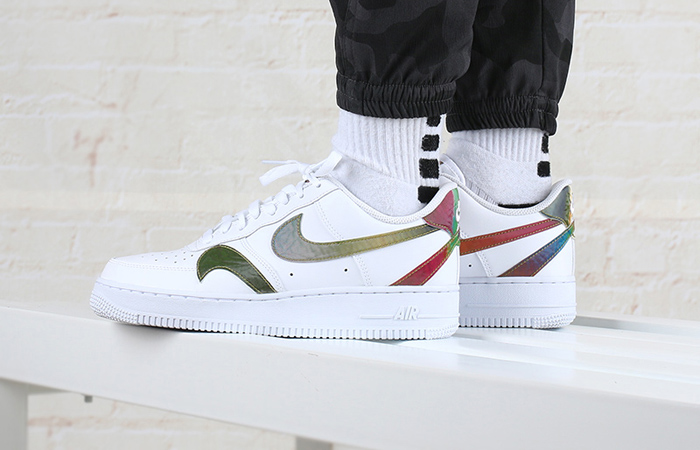 nike air force 1 low misplaced swooshes white multi