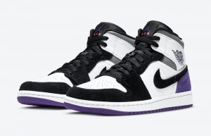 Nike Air Jordan 1 Mid SE Grey Purple 852542-105 05