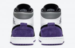 Nike Air Jordan 1 Mid SE Grey Purple 852542-105 08