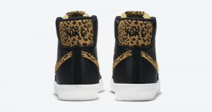Nike Blazer Mid Black Dressed Up With Leopard Printing Swoosh 03
