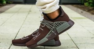On-Feet Photos Look At The Pharrell adidas NMD Hu “Chocolate”