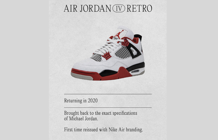 The Nike Air Jordan 4 “Fire Red” Returning This November
