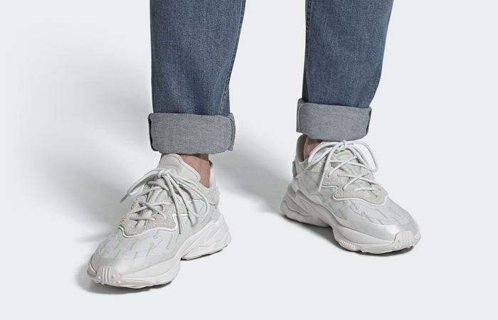 adidas Ozweego Dyneema Lucid White FV1806 on foot 01