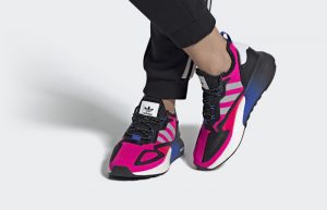 adidas ZX 2K Boost Shock Pink FY2011 on foot 01